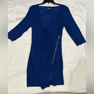 Express Blue Wrap Dress